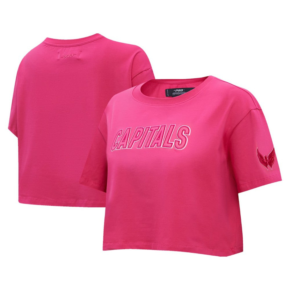 Washington Capitals Pro Standard Women's Triple Pink Cropped Boxy T-Shirt