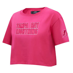 Tampa Bay Lightning Pro Standard Women's Triple Pink Cropped Boxy T-Shirt
