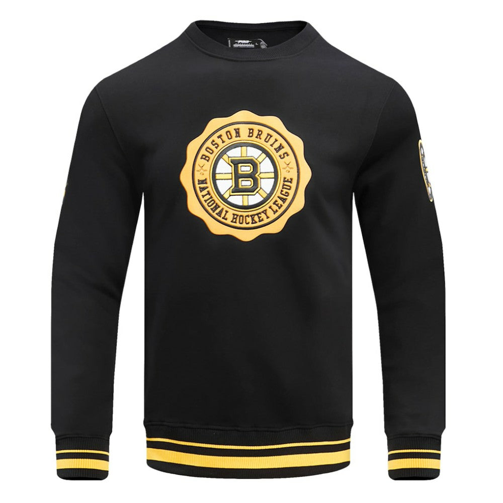 Boston Bruins Pro Standard Crest Emblem Pullover Sweatshirt Black