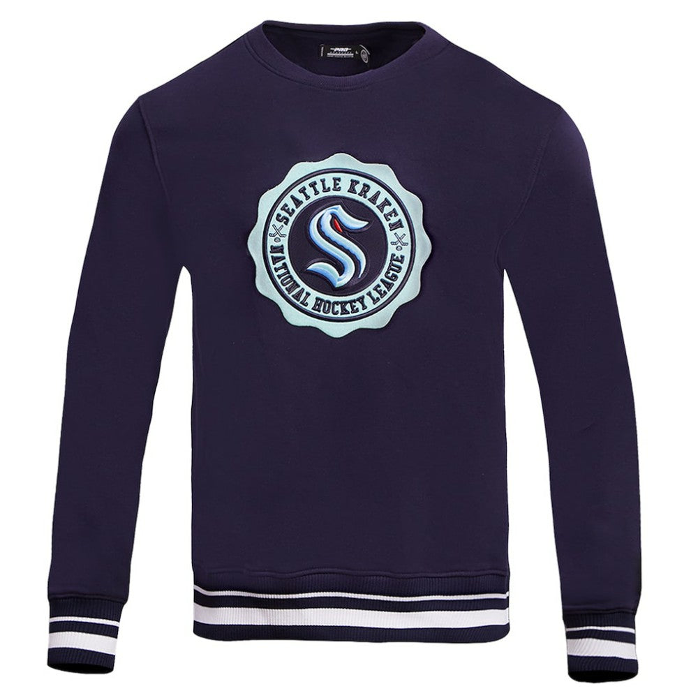 Seattle Kraken Pro Standard Crest Emblem Pullover Sweatshirt Deep Sea Blue