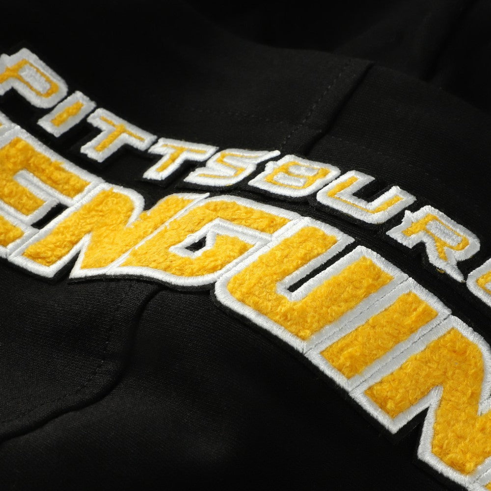 Pittsburgh Penguins Pro Standard Classic Chenille Full-Zip Hoodie Jacket Black