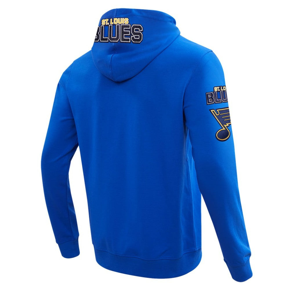 St. Louis Blues Pro Standard Classic Chenille Full-Zip Hoodie Jacket Blue