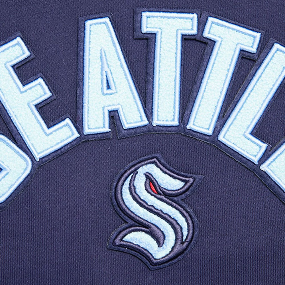 Seattle Kraken Pro Standard Women's Classic Chenille Pullover Hoodie Navy