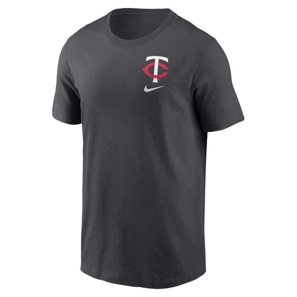Minnesota Twins Logo Sketch Bar T-Shirt Charcoal | Nike