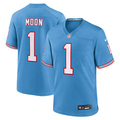 Warren Moon Tennessee Titans Retired Player Alternate Game Jersey - Light Blue