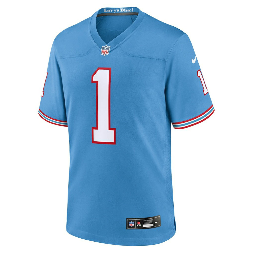 Warren Moon Tennessee Titans Retired Player Alternate Game Jersey - Light Blue