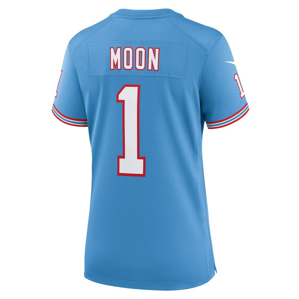 Warren Moon Tennessee Titans Women's Oilers Throwback Retired Player Game Jersey - Light Blue