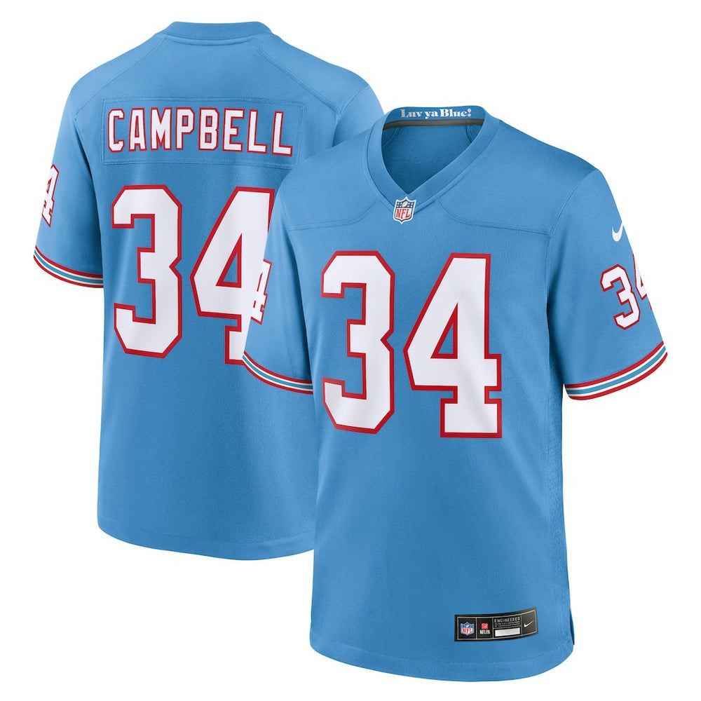 Earl Campbell Tennessee Titans Retired Player Alternate Game Jersey - Light Blue