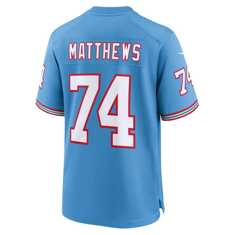 Bruce Matthews Tennessee Titans Retired Player Alternate Game Jersey - Light Blue