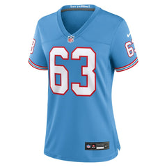 Mike Munchak Tennessee Titans Women's Oilers Throwback Retired Player Game Jersey - Light Blue