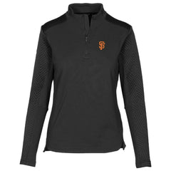 San Francisco Giants Levelwear Women's Daybreak Insignia 2.0 Quarter-Zip Pullover Top Black