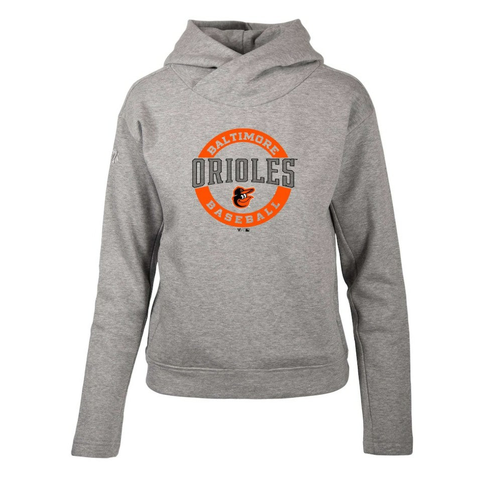 Baltimore Orioles Levelwear Women's Evian Pullover Hoodie Heather Gray