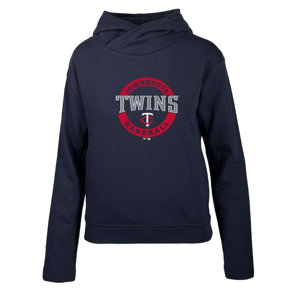 Minnesota Twins Levelwear Women's Evian Pullover Hoodie Navy