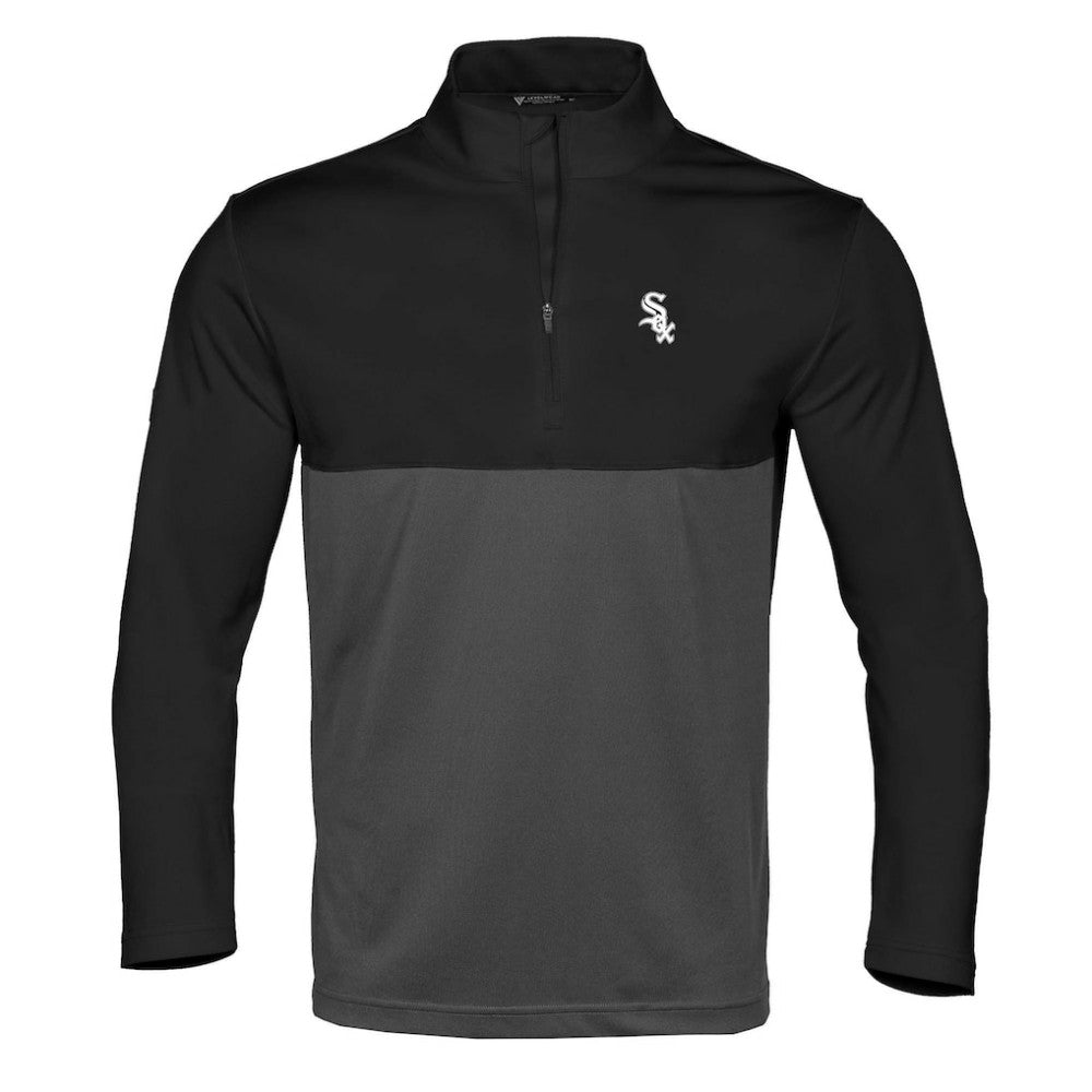 Chicago White Sox Levelwear Pursue Insignia 2.0 Quarter-Zip Pullover Top Black/Charcoal