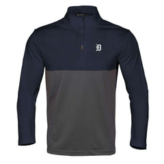 Detroit Tigers Levelwear Pursue Insignia 2.0 Quarter-Zip Pullover Top Navy/Charcoal