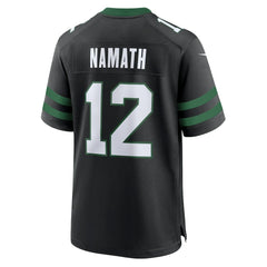 Joe Namath New York Jets Alternate Retired Player Game Jersey - Legacy Black