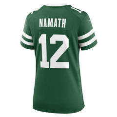 Joe Namath New York Jets Women's Retired Player Game Jersey - Legacy Green