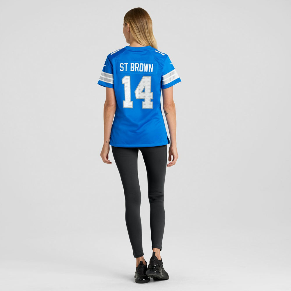 Amon-Ra St. Brown Detroit Lions Women's Team Game Jersey - Blue