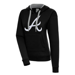 Atlanta Braves Antigua Women's Victory Pullover Hoodie Black