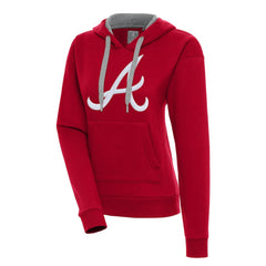 Atlanta Braves Antigua Women's Victory Pullover Hoodie Red