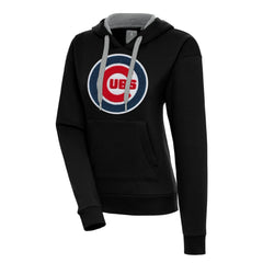 Chicago Cubs Antigua Women's Victory Pullover Hoodie Black