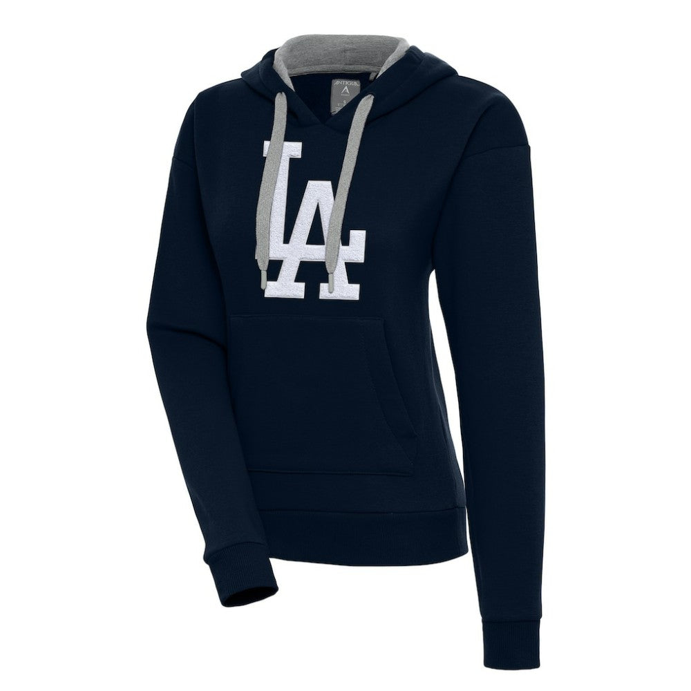 Los Angeles Dodgers Antigua Women's Victory Pullover Hoodie Navy
