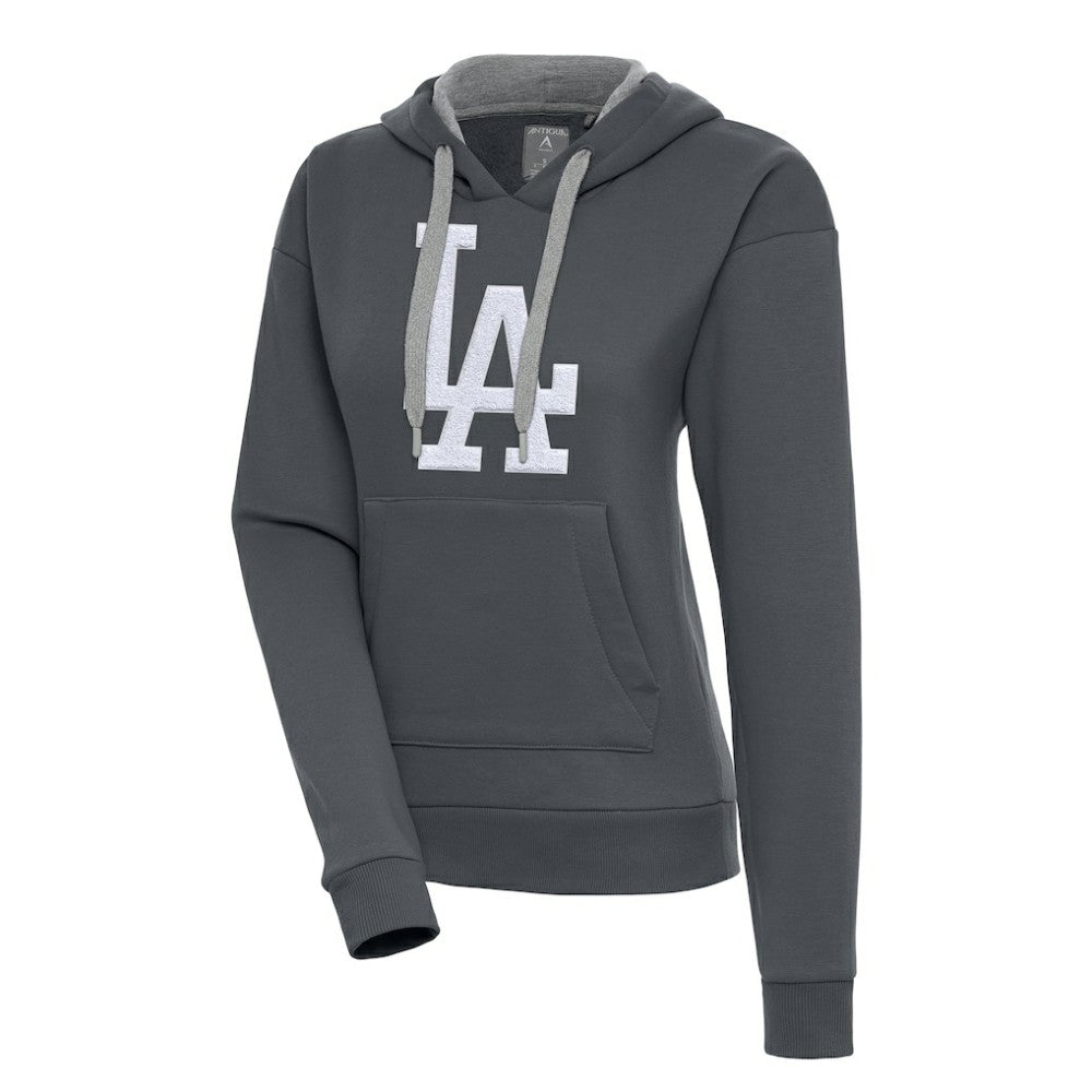 Los Angeles Dodgers Antigua Women's Victory Pullover Hoodie Charcoal
