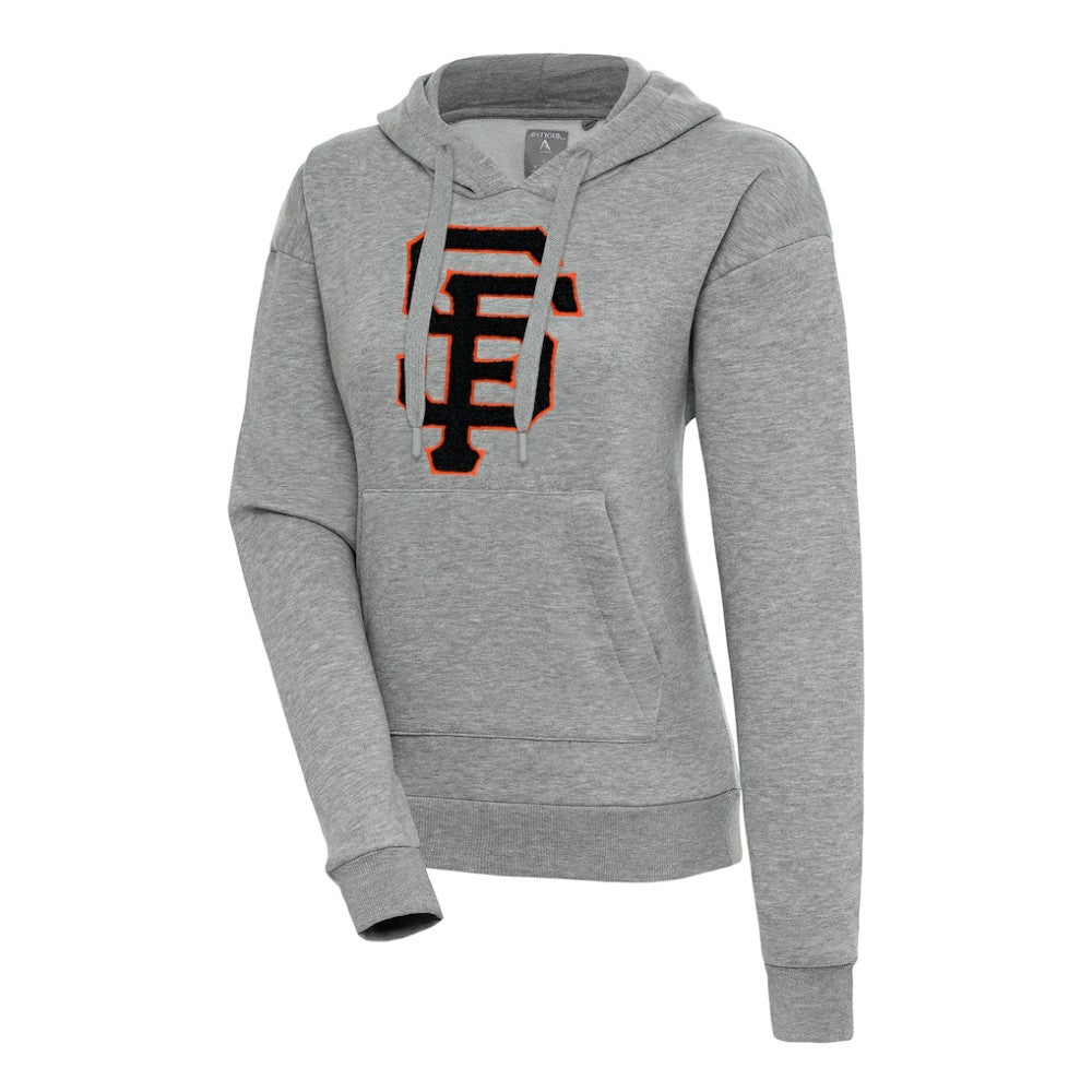 San Francisco Giants Antigua Women's Victory Pullover Hoodie Heather Gray