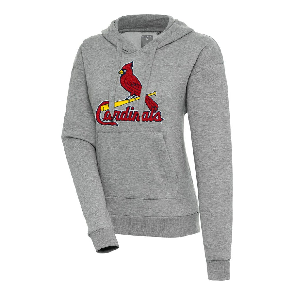 St. Louis Cardinals Antigua Women's Victory Pullover Hoodie Heather Gray