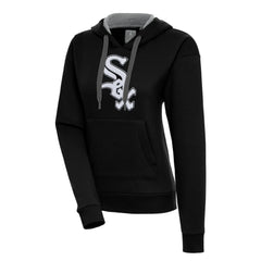 Chicago White Sox Antigua Women's Victory Pullover Hoodie Black