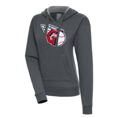 Cleveland Guardians Antigua Women's Victory Pullover Hoodie Charcoal