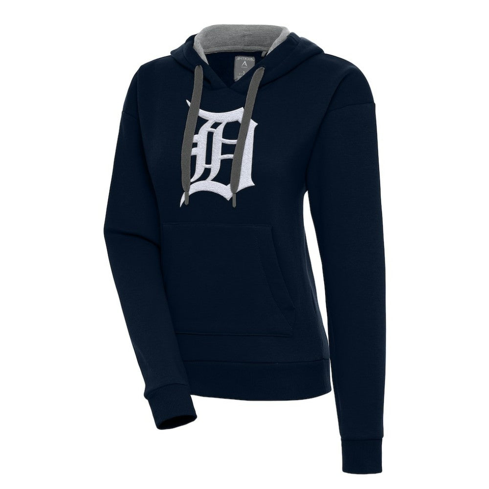 Detroit Tigers Antigua Women's Victory Pullover Hoodie Navy