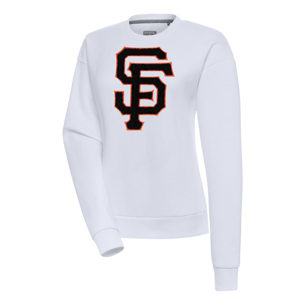San Francisco Giants Antigua Women's Victory Chenille Pullover Sweatshirt White