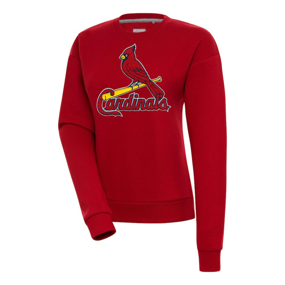St. Louis Cardinals Antigua Women's Victory Chenille Pullover Sweatshirt Red
