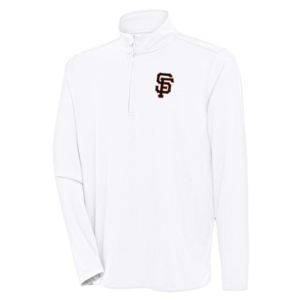 San Francisco Giants Antigua Hunk Quarter-Zip Pullover Top White