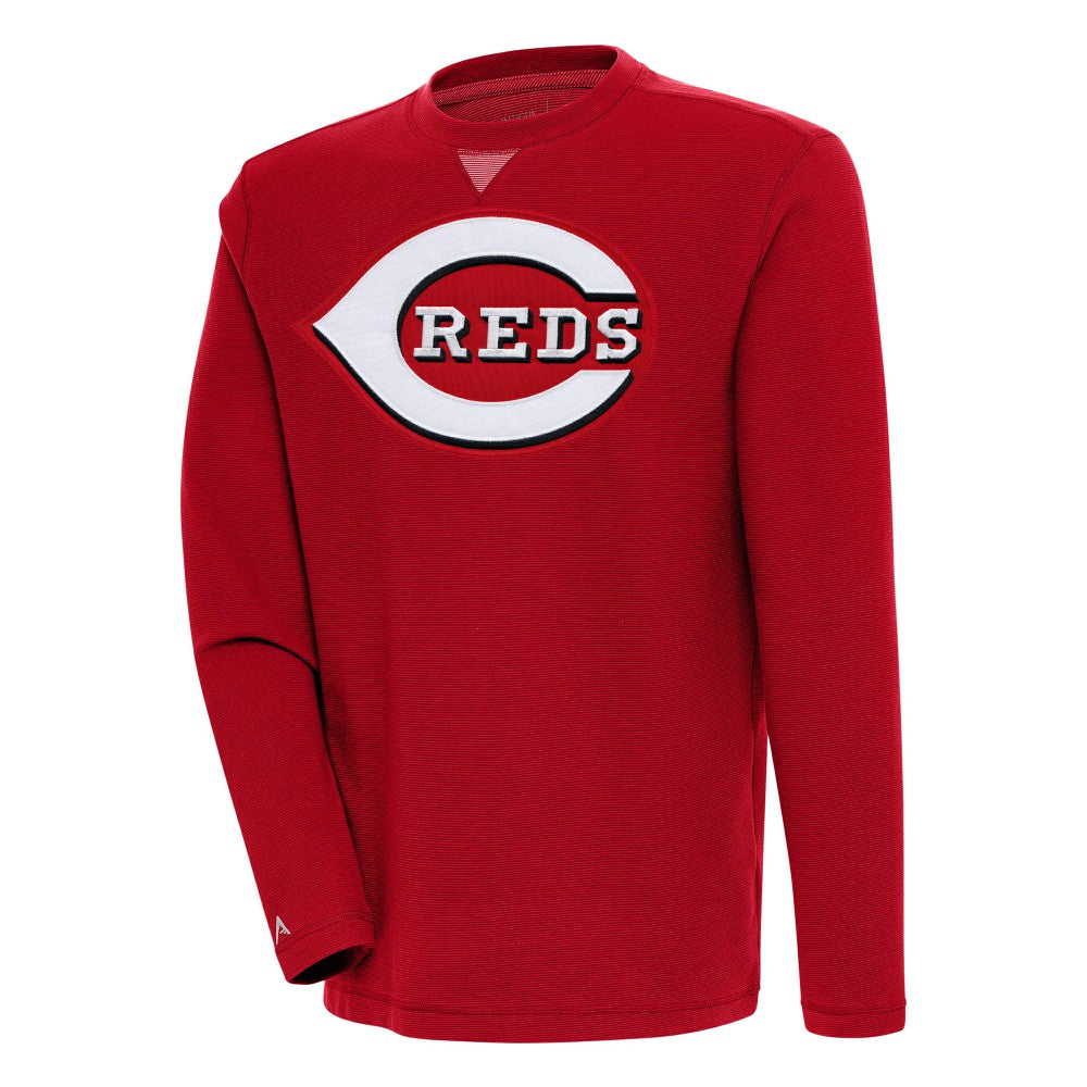 Cincinnati Reds Antigua Flier Bunker Pullover Sweatshirt Red
