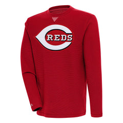 Cincinnati Reds Antigua Flier Bunker Pullover Sweatshirt Red