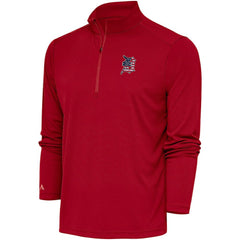 Detroit Tigers Antigua Patriotic Tribute Quarter-Zip Pullover Top Red