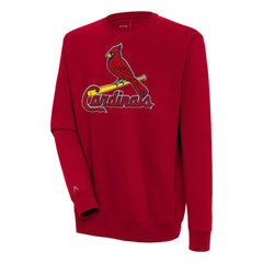 St. Louis Cardinals Antigua Victory Crewneck Chenille Pullover Sweatshirt Red