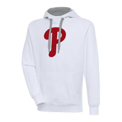 Philadelphia Phillies Antigua Victory Chenille Pullover Hoodie White