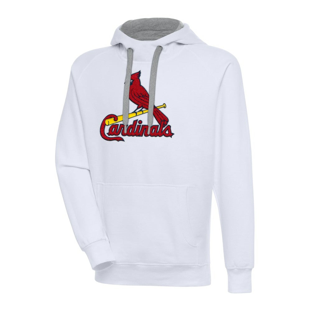 St. Louis Cardinals Antigua Victory Chenille Pullover Hoodie White