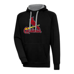St. Louis Cardinals Antigua Victory Chenille Pullover Hoodie Black