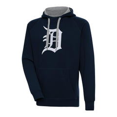 Detroit Tigers Antigua Victory Chenille Pullover Hoodie Navy
