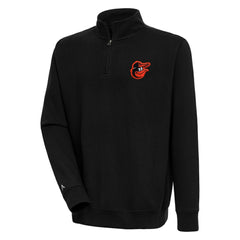 Baltimore Orioles Antigua Victory Quarter-Zip Pullover Top Black