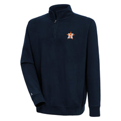 Houston Astros Antigua Victory Quarter-Zip Pullover Top Navy