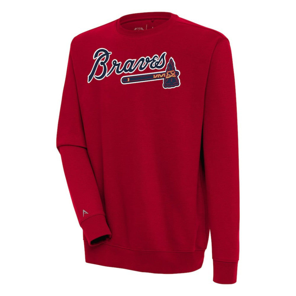 Atlanta Braves Antigua Victory Pullover Sweatshirt Red