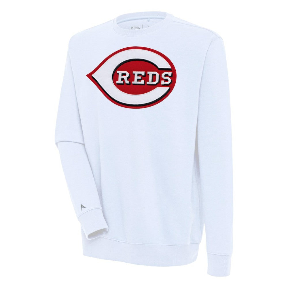 Cincinnati Reds Antigua Victory Pullover Sweatshirt White