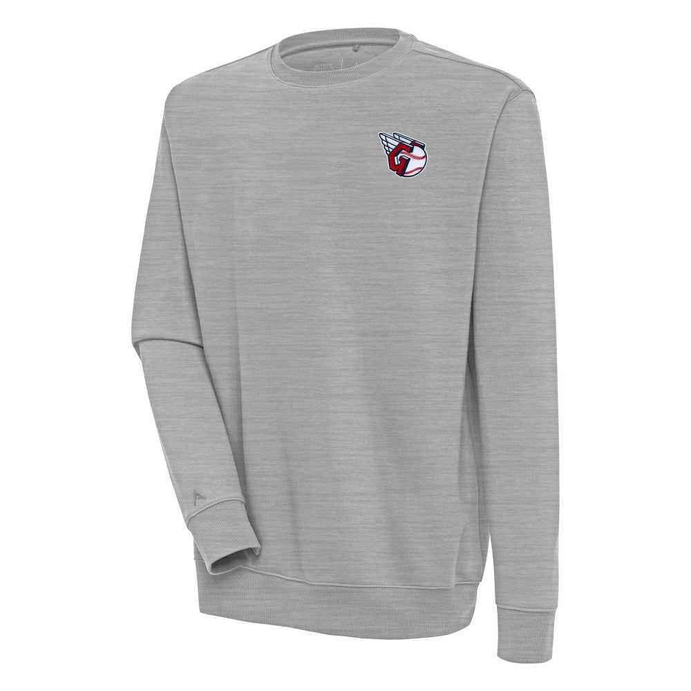 Cleveland Guardians Antigua Victory Pullover Sweatshirt Heather Gray