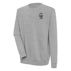 Colorado Rockies Antigua Victory Pullover Sweatshirt Heather Gray