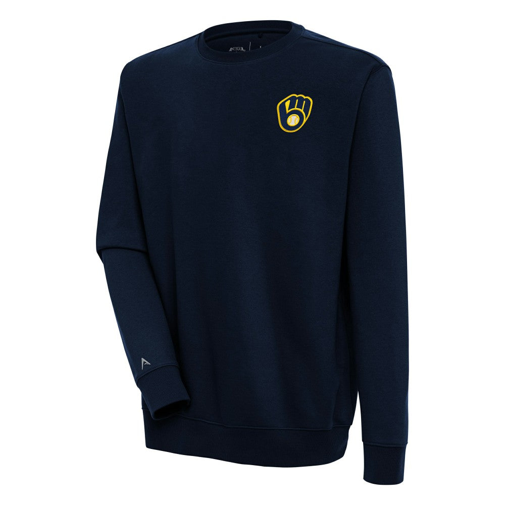Milwaukee Brewers Antigua Victory Pullover Sweatshirt Navy